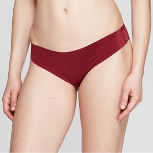 Auden Women's Deep Red Lace Back Thong